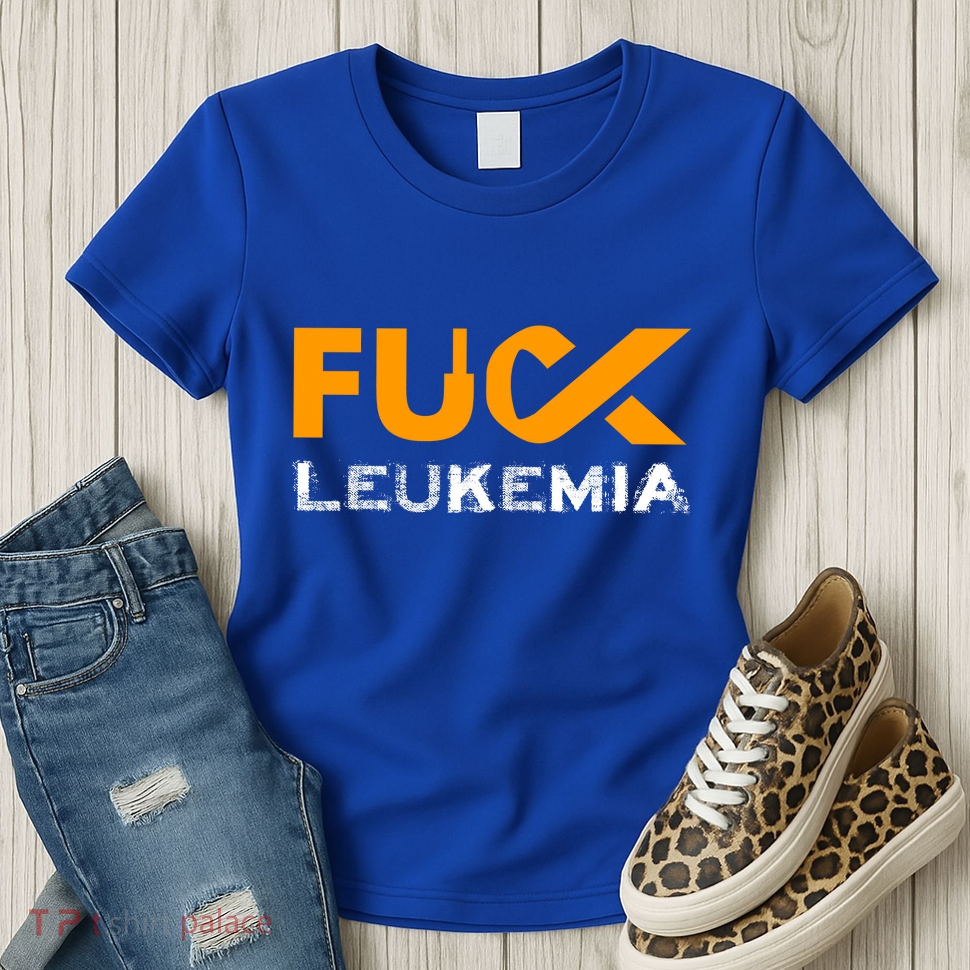 Fuck Leukemia Cancer Awareness Gift Women's T-Shirt