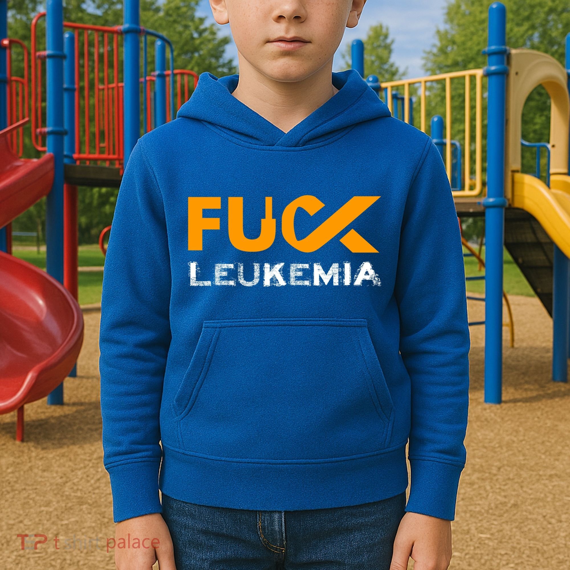Fuck Leukemia Cancer Awareness Gift Kids Hoodie