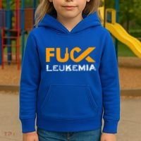 Fuck Leukemia Cancer Awareness Gift Kids Hoodie thumb 3