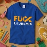 Fuck Leukemia Cancer Awareness Gift Kids T-Shirt thumb 3