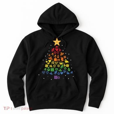 Festive LGBT Christmas Tree Costume Celebrate with Pride Hoodie