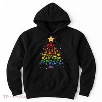 Festive LGBT Christmas Tree Costume Celebrate with Pride Hoodie thumb 0