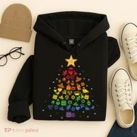 Festive LGBT Christmas Tree Costume Celebrate with Pride Hoodie thumb 4