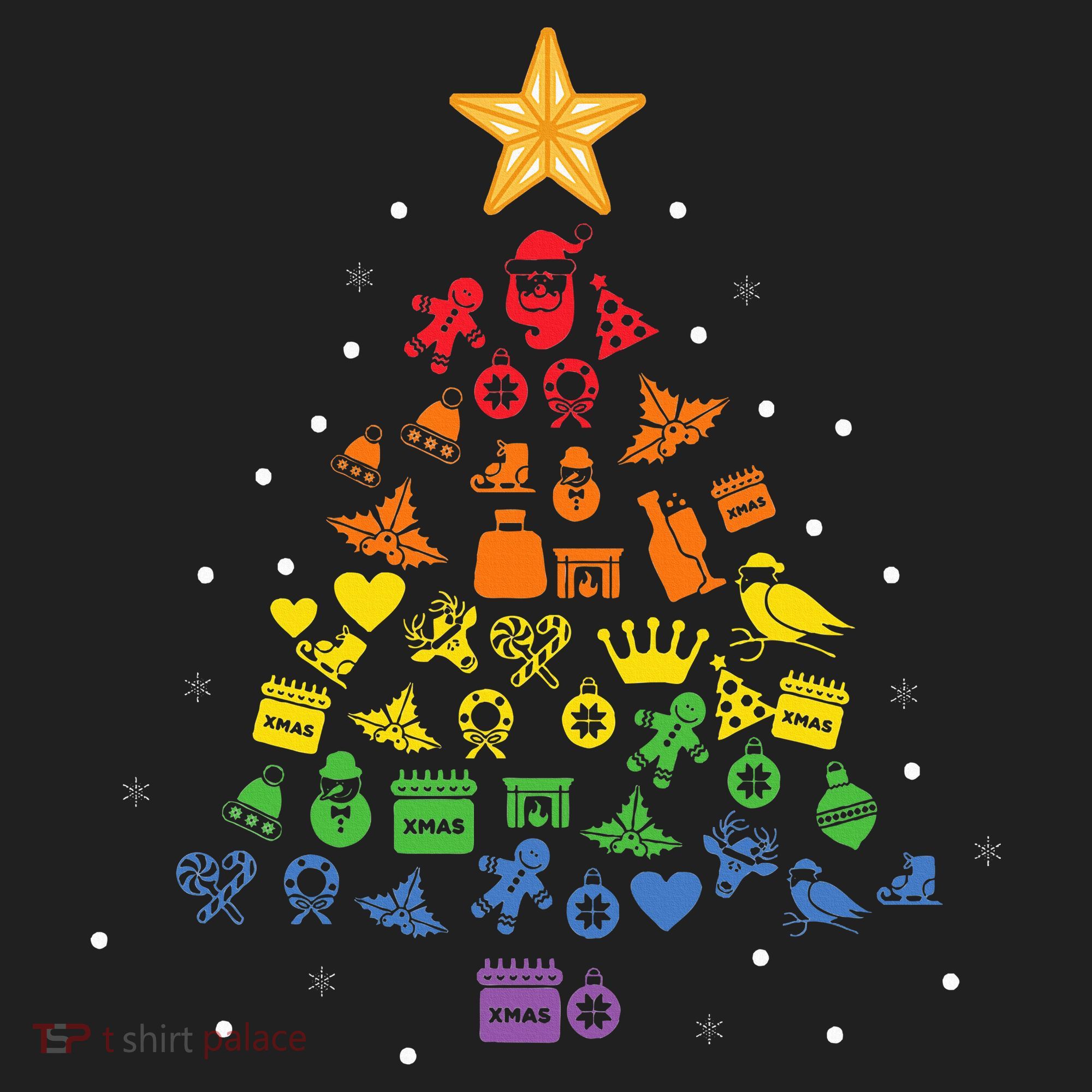 Festive LGBT Christmas Tree Costume Celebrate with Pride Beanie