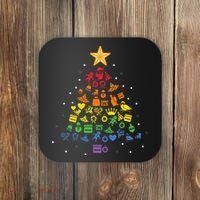 Festive LGBT Christmas Tree Costume Celebrate with Pride Coaster thumb 0