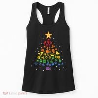 Festive LGBT Christmas Tree Costume Celebrate with Pride Women's Tank Top thumb 0