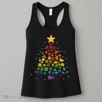 Festive LGBT Christmas Tree Costume Celebrate with Pride Women's Tank Top thumb 3