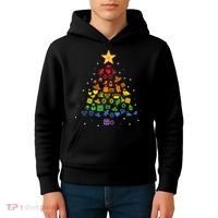 Festive LGBT Christmas Tree Costume Celebrate with Pride Kids Hoodie thumb 4