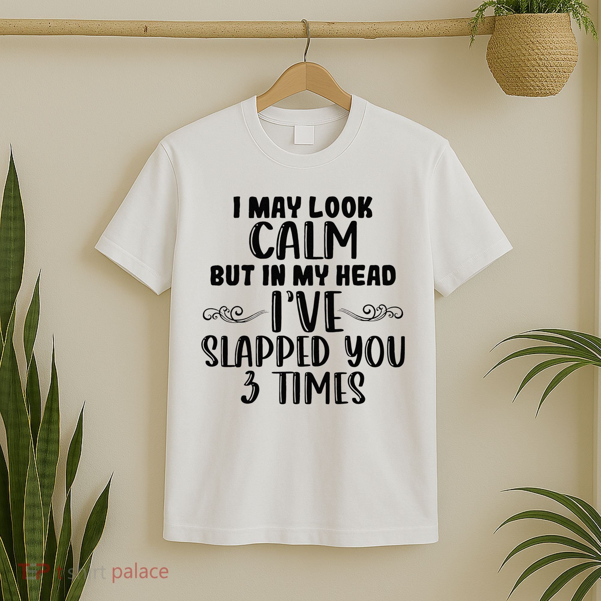 Funny Look Calm But In My Head Ive Slapped You 3 Times T-Shirt