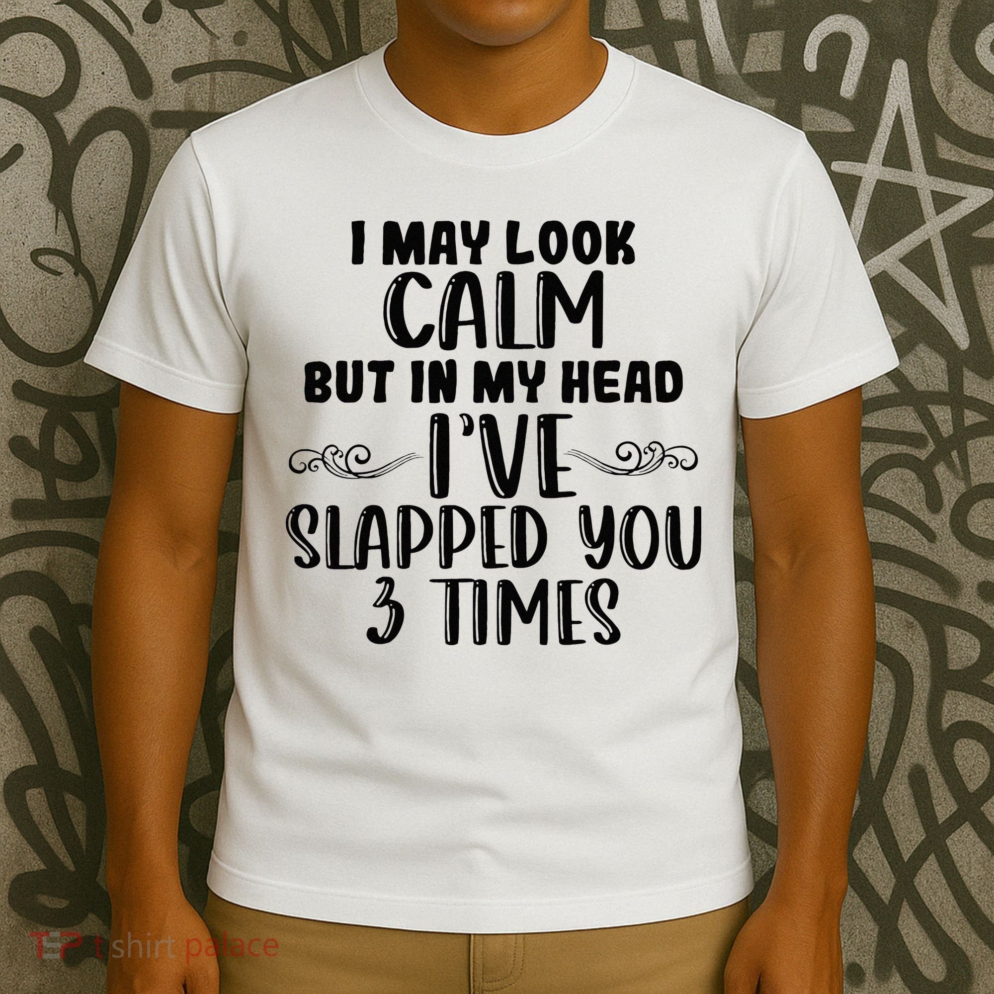 Funny Look Calm But In My Head Ive Slapped You 3 Times T-Shirt