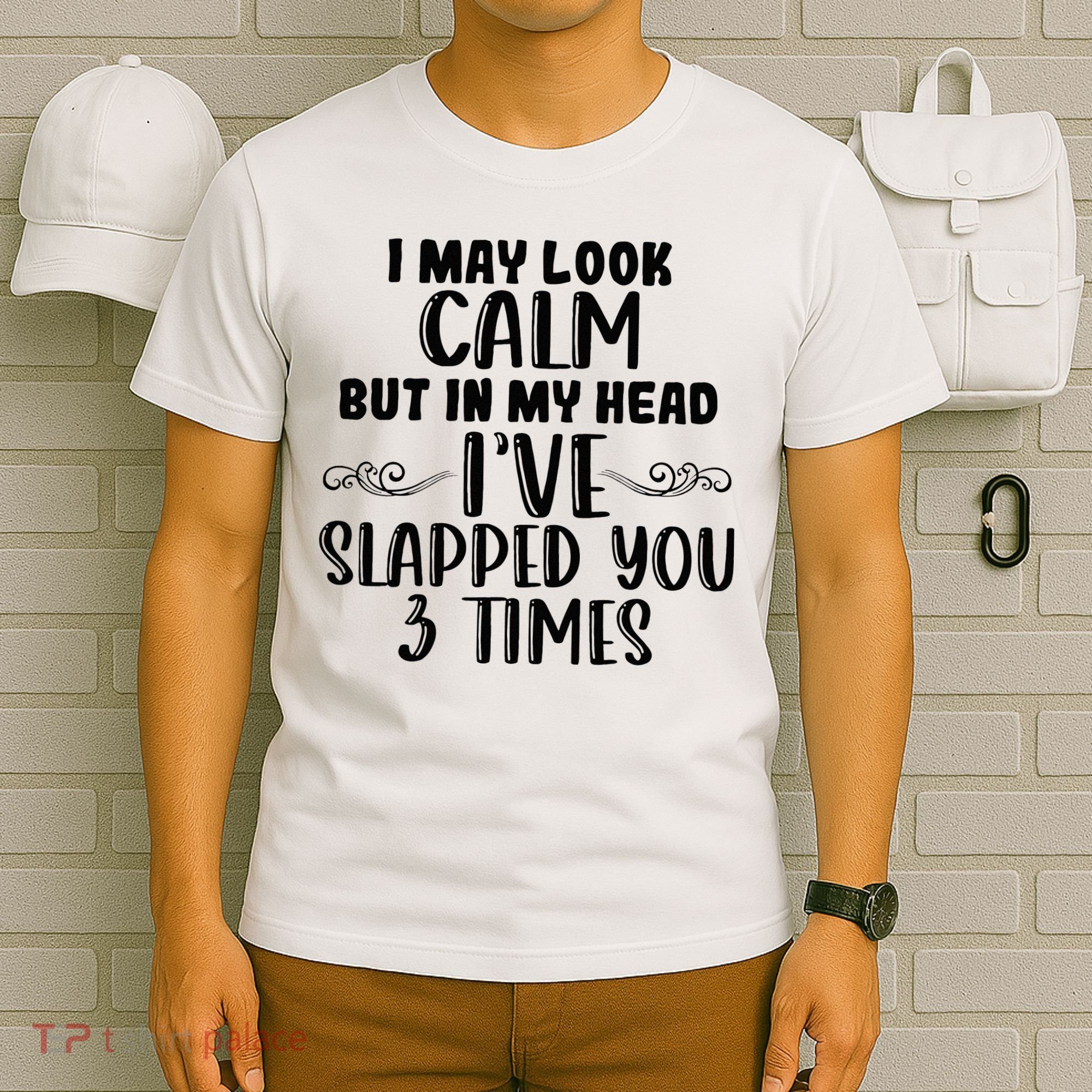 Funny Look Calm But In My Head Ive Slapped You 3 Times T-Shirt