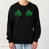 Four Leaf Clover Boobs Lucky St Patricks Day Women's Sweatshirt thumb 0
