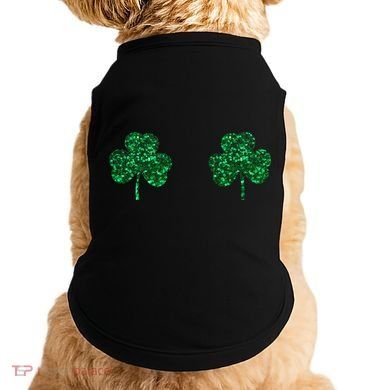 Four Leaf Clover Boobs Lucky St Patricks Day Doggie Tank