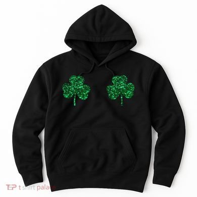 Four Leaf Clover Boobs Lucky St Patricks Day Hoodie