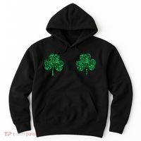 Four Leaf Clover Boobs Lucky St Patricks Day Hoodie thumb 0