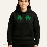 Four Leaf Clover Boobs Lucky St Patricks Day Hoodie thumb 5