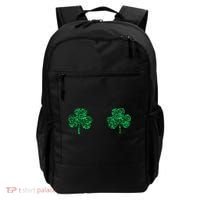 Four Leaf Clover Boobs Lucky St Patricks Day Backpack thumb 0