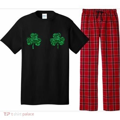 Four Leaf Clover Boobs Lucky St Patricks Day Pajama Set