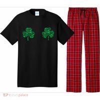Four Leaf Clover Boobs Lucky St Patricks Day Pajama Set thumb 0