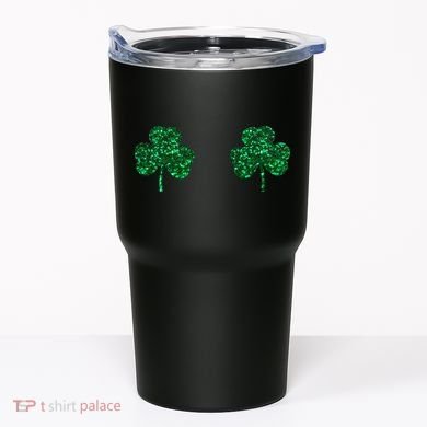 Four Leaf Clover Boobs Lucky St Patricks Day Tumbler