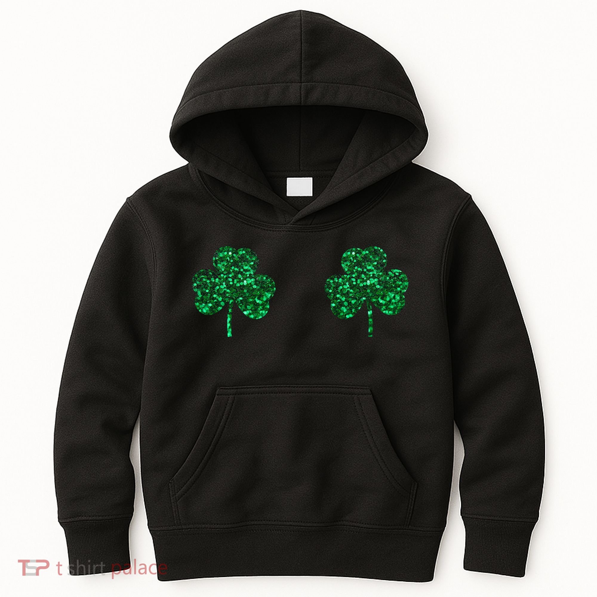 Four Leaf Clover Boobs Lucky St Patricks Day Kids Hoodie