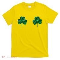 Four Leaf Clover Boobs Lucky St Patricks Day T-Shirt thumb 0
