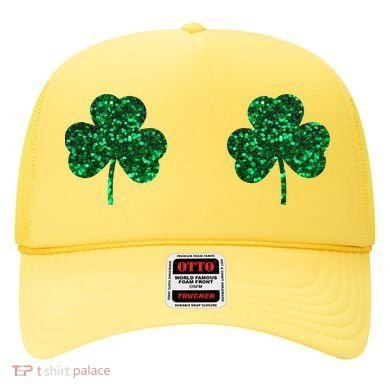 Four Leaf Clover Boobs Lucky St Patricks Day Hat