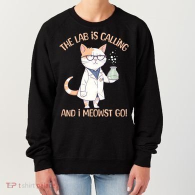 Funny Lab Cat Laboratory Chemistry Women's Sweatshirt