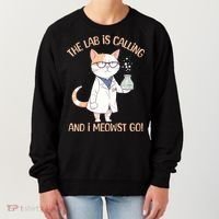 Funny Lab Cat Laboratory Chemistry Women's Sweatshirt thumb 0