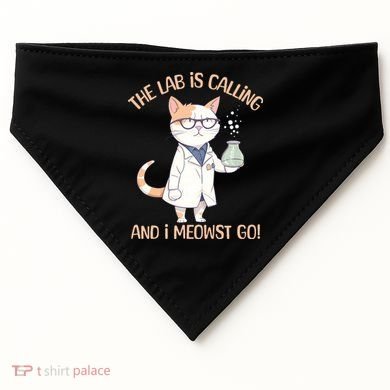 Funny Lab Cat Laboratory Chemistry USA-Made Doggie Bandana