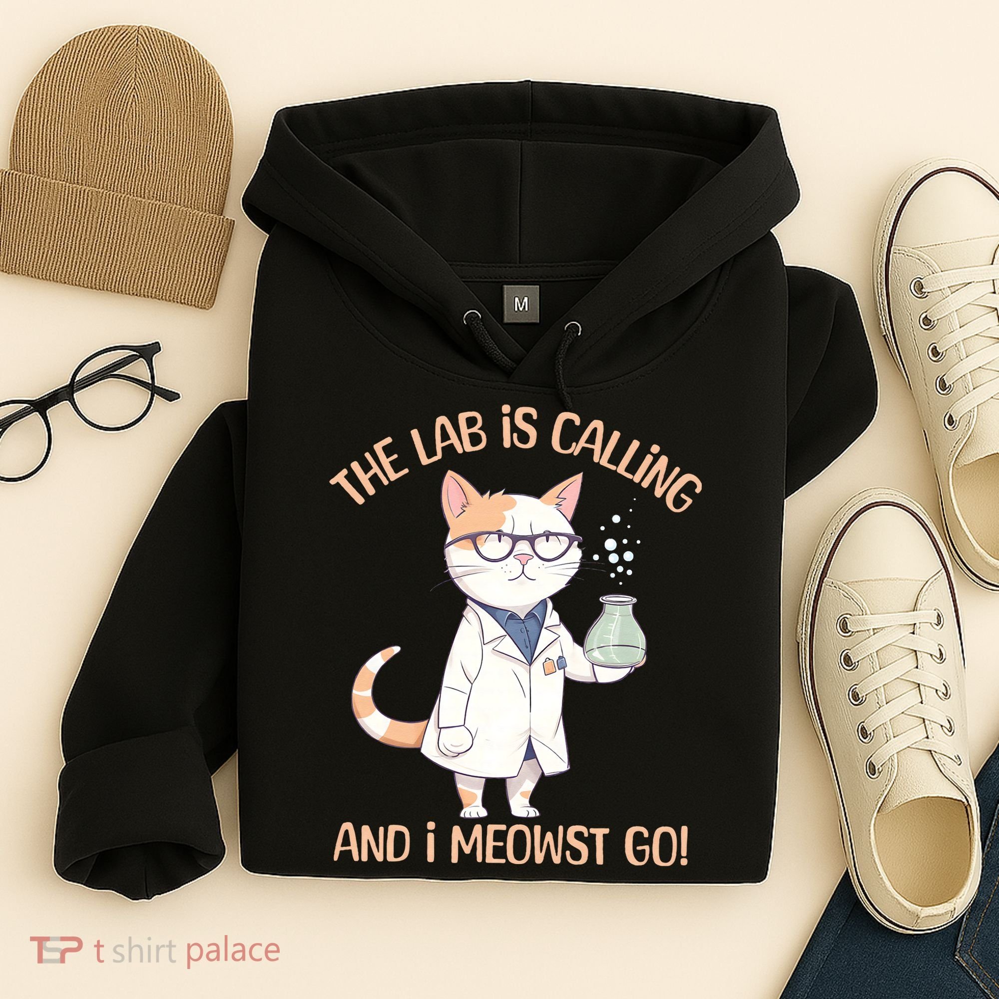 Funny Lab Cat Laboratory Chemistry Hoodie
