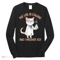 Funny Lab Cat Laboratory Chemistry Long Sleeve Shirt thumb 0