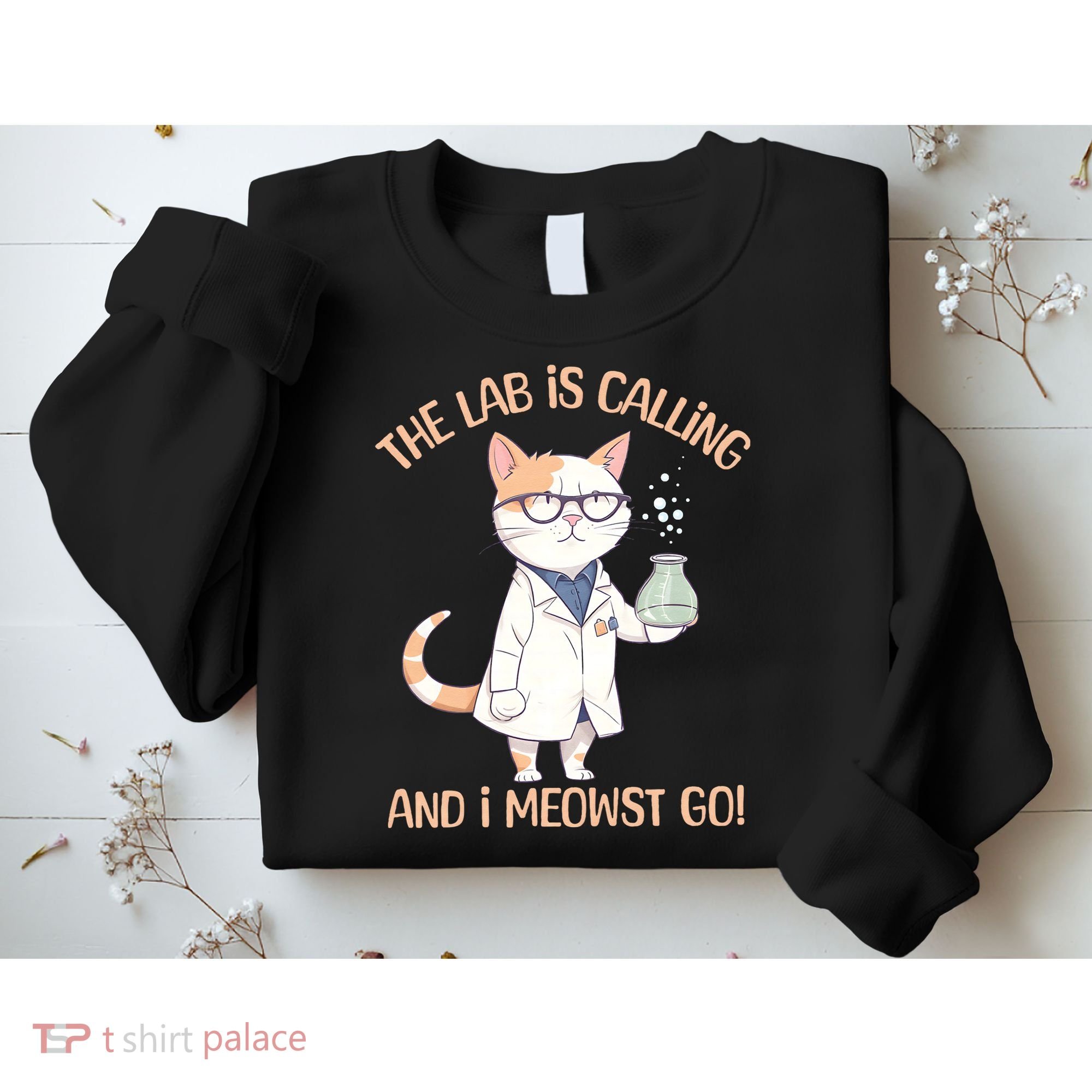 Funny Lab Cat Laboratory Chemistry Sweatshirt