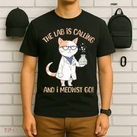 Funny Lab Cat Laboratory Chemistry T-Shirt thumb 6