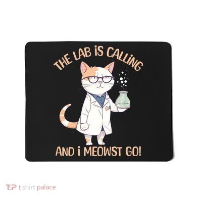 Funny Lab Cat Laboratory Chemistry Mousepad