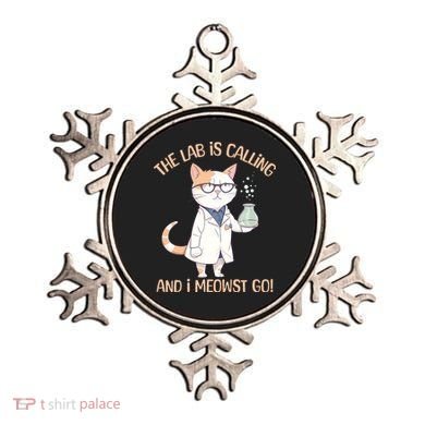 Funny Lab Cat Laboratory Chemistry Ornament