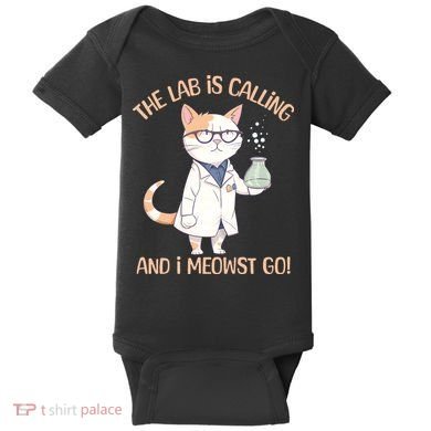 Funny Lab Cat Laboratory Chemistry Baby Bodysuit