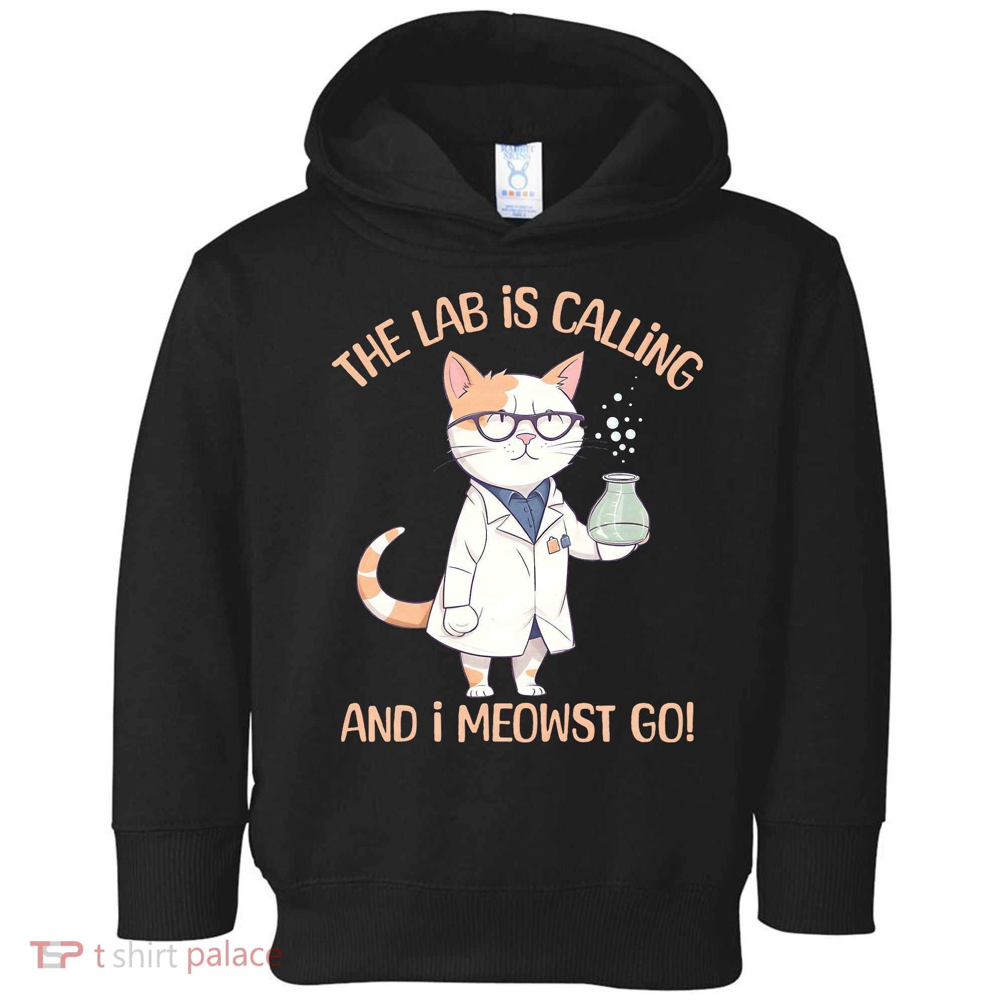 Funny Lab Cat Laboratory Chemistry Toddler Hoodie