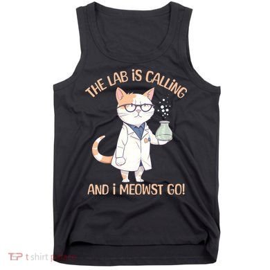 Funny Lab Cat Laboratory Chemistry Tank Top