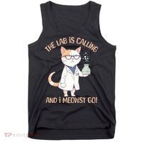 Funny Lab Cat Laboratory Chemistry Tank Top thumb 0