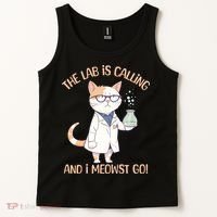 Funny Lab Cat Laboratory Chemistry Tank Top thumb 2