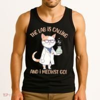 Funny Lab Cat Laboratory Chemistry Tank Top thumb 3