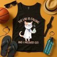 Funny Lab Cat Laboratory Chemistry Tank Top thumb 4