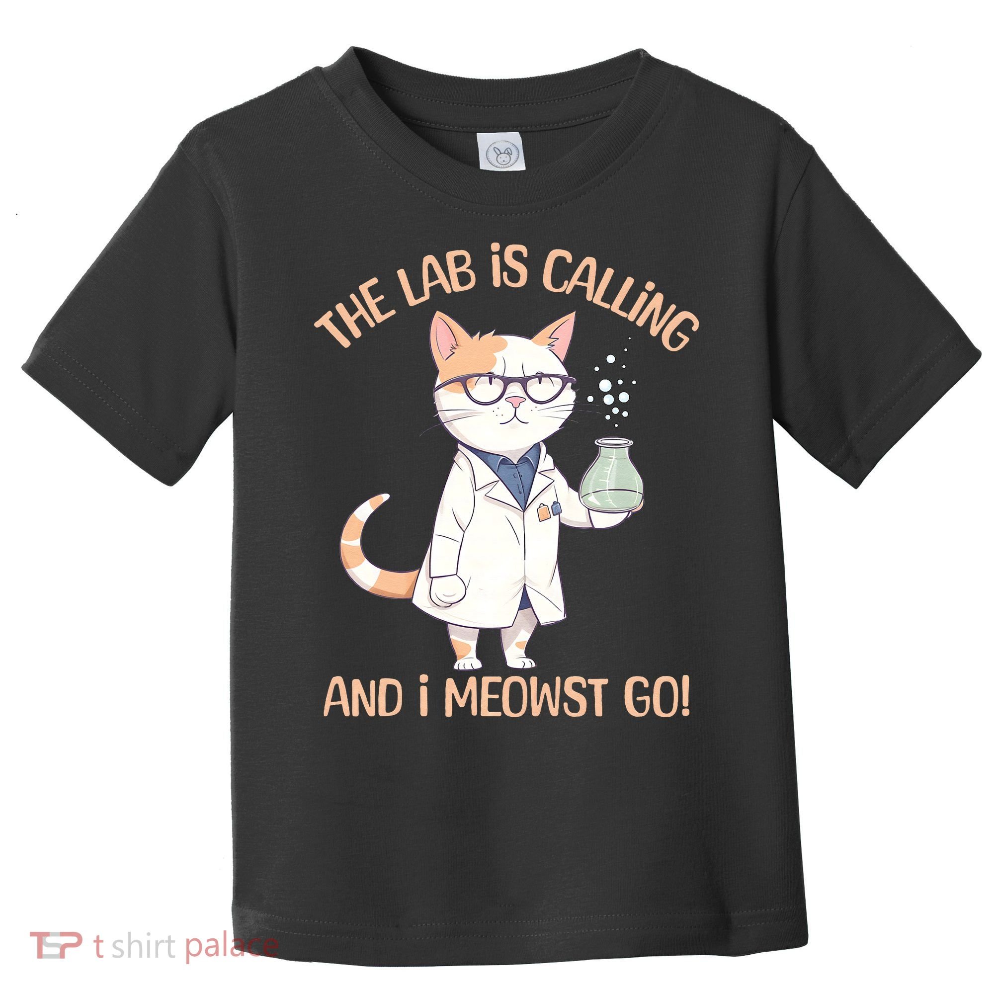Funny Lab Cat Laboratory Chemistry Toddler T-Shirt