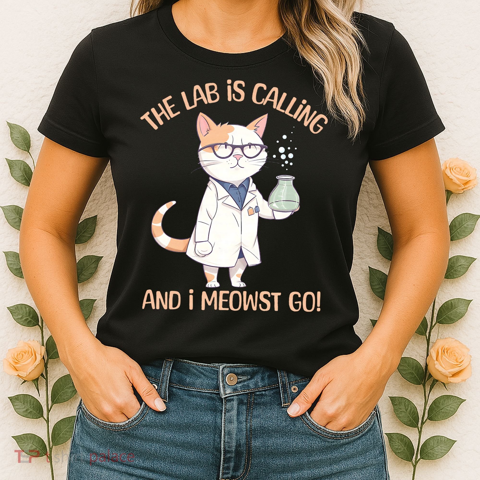 Funny Lab Cat Laboratory Chemistry Women's T-Shirt