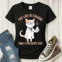 Funny Lab Cat Laboratory Chemistry Women's T-Shirt thumb 3