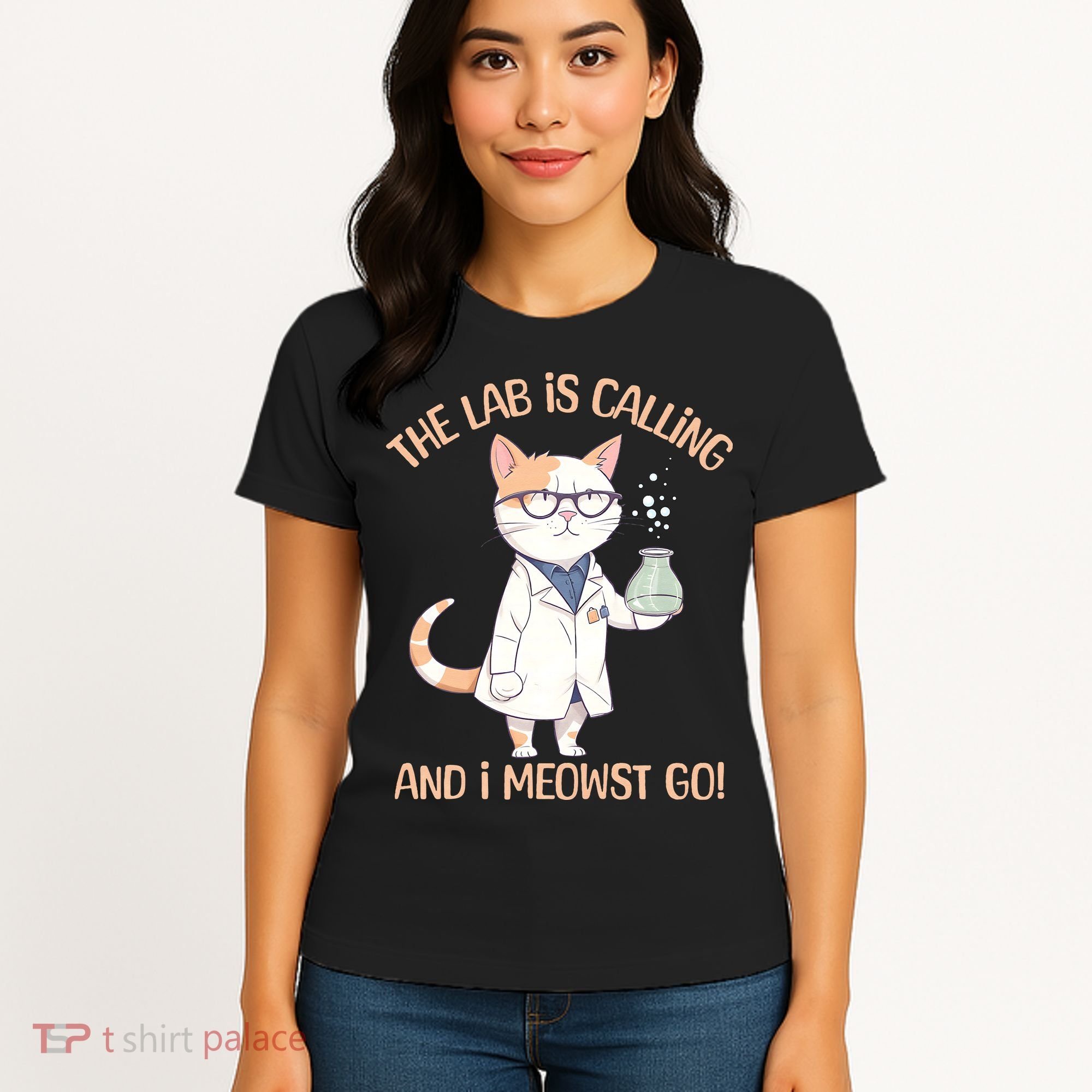 Funny Lab Cat Laboratory Chemistry Women's T-Shirt