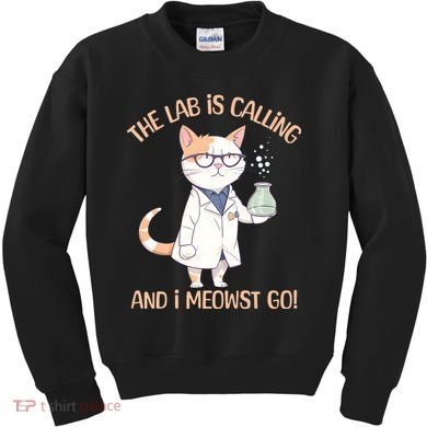 Funny Lab Cat Laboratory Chemistry Kids Sweatshirt