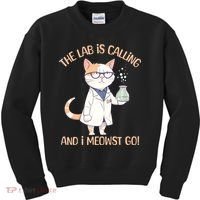 Funny Lab Cat Laboratory Chemistry Kids Sweatshirt thumb 0