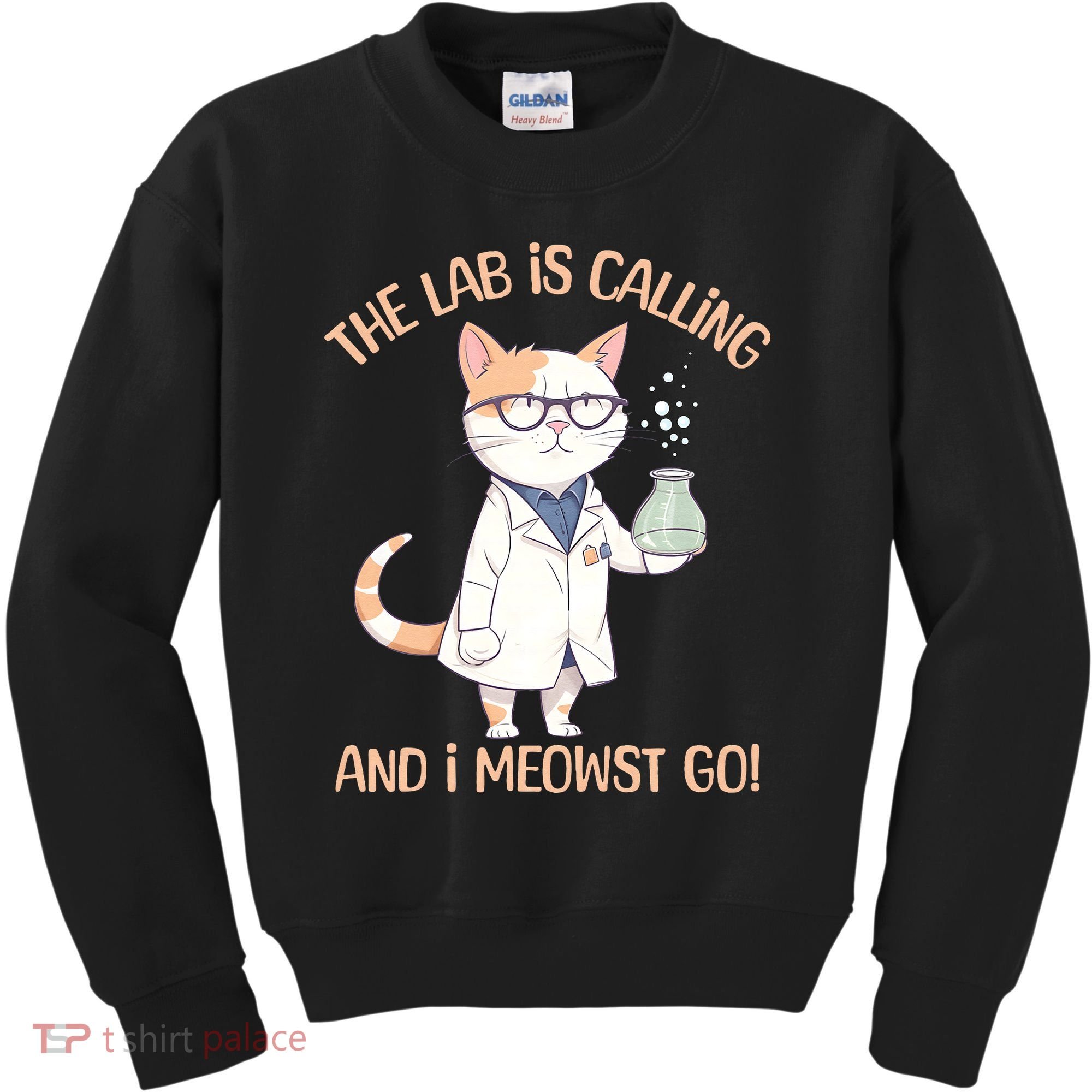 Funny Lab Cat Laboratory Chemistry Kids Sweatshirt
